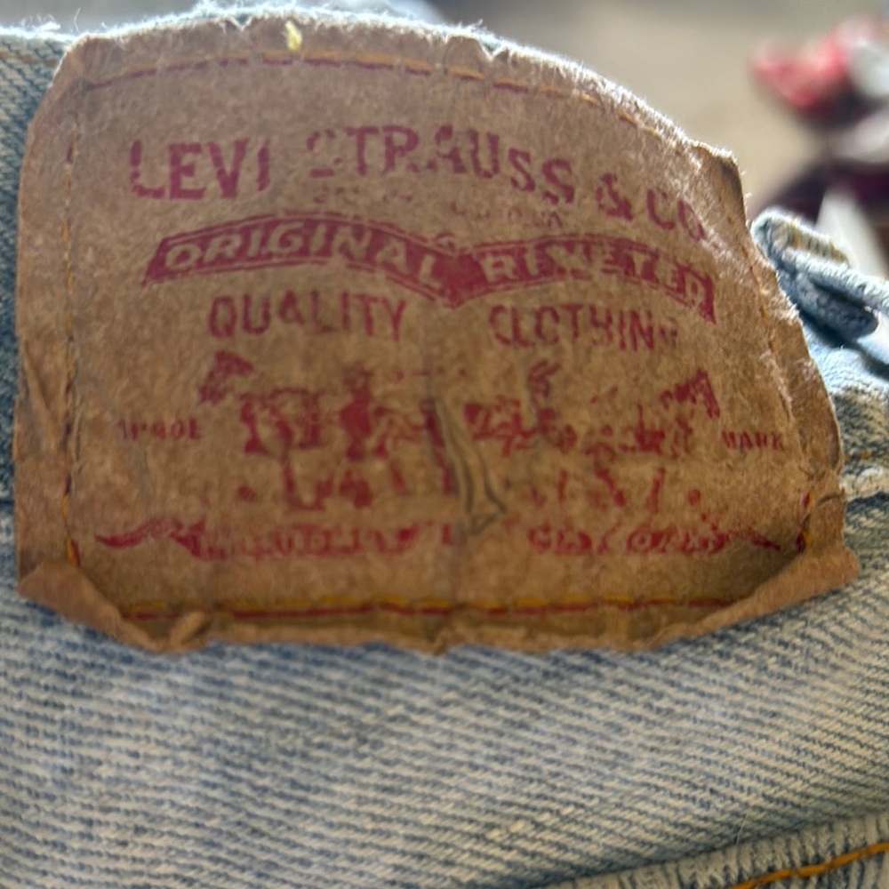 Levi Women Light Blue Denim Shorts - Picture 6 of 6